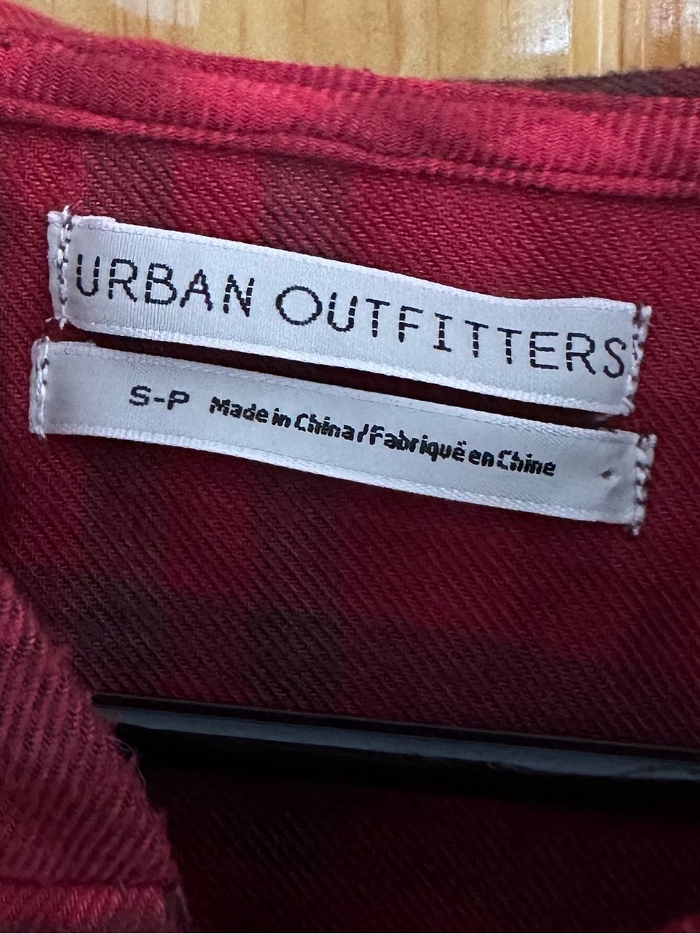 Urban Outfitters Red Plaid Hooded Flannel - Picture 3 of 5